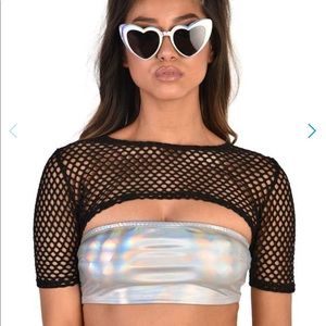 Out of Control Fishnet Ultra Crop Top